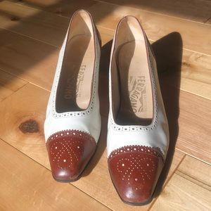 Vintage Salvatore Ferragamo Leather Pumps